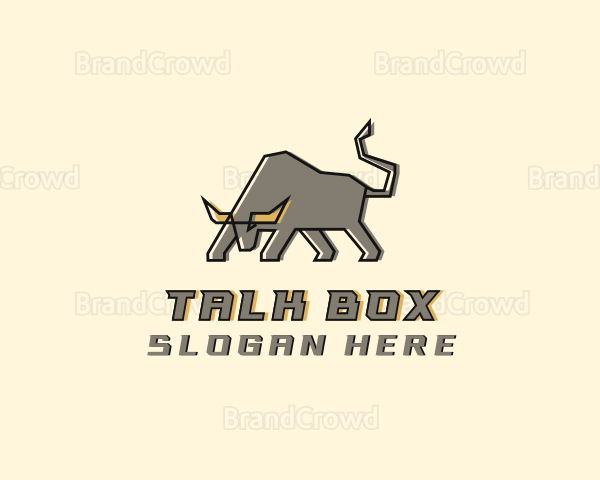 Bison Bull Fighting Logo