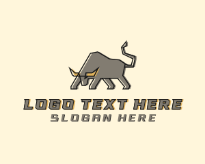 Bison Bull Fighting Logo