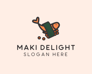 Maki - Salmon Sashimi Buffet logo design