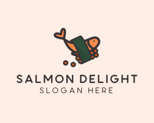Salmon - Salmon Sashimi Buffet logo design