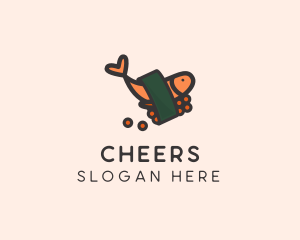 Resto Bar - Salmon Sashimi Buffet logo design