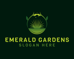 Grass Landscape Plant logo design