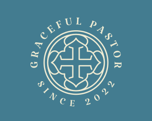 Pastor - Christian Parish Cross logo design