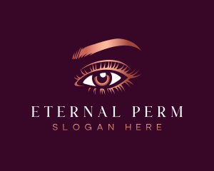 Perm - Deluxe Eyelash Cosmetics logo design