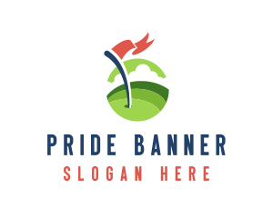 Sports Golf Flag logo design