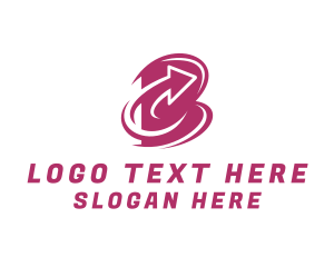 Left - Arrow Letter B Business logo design