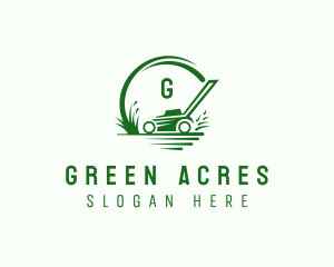 Grass Lawn Mower logo design