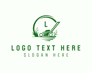 Grass Lawn Mower Logo