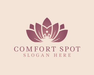 Lotus Pose Meditation logo design