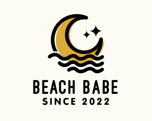 Moon Beach Resort  logo design