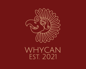Quetzalcoatl - Tribal Sun Bird logo design