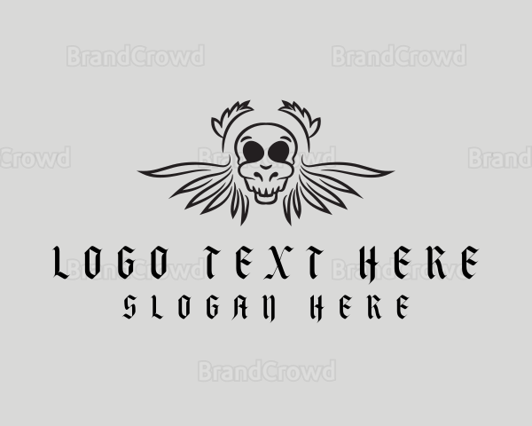 Scary Skull WIngs Logo