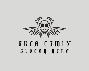 Scary Skull WIngs Logo