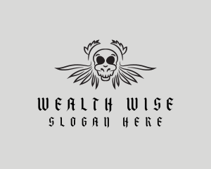 Scary Skull WIngs Logo