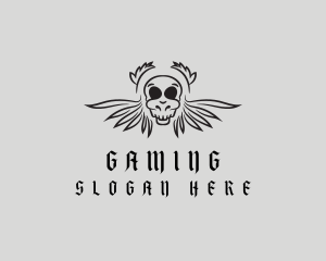 Scary Skull WIngs Logo
