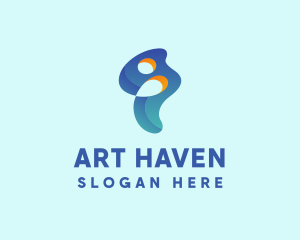 Abstract Art Person logo design