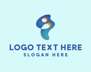 Negative Space - Abstract Art Person logo design