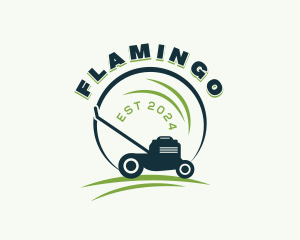 Grass Cutting - Lawn Mower Gardener logo design