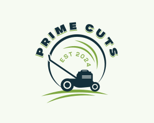 Lawn Mower Gardener logo design