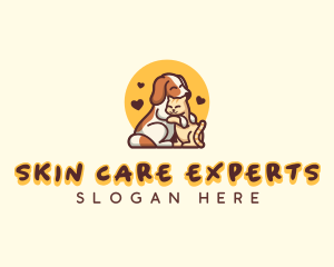 Dog Cat Hug Care logo design