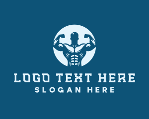 Weightlifter - Strong Gym Fitness logo design