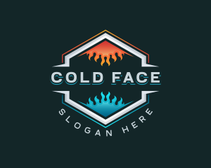 Flame Cold Hot Temperature logo design