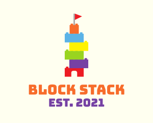 Colorful Tower Block logo design