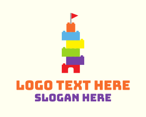 Colorful Tower Block Logo