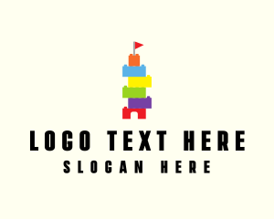 Block - Colorful Tower Block logo design