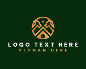 Carpentry - Roof Hammer Remodeling logo design