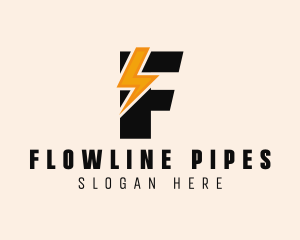 Electric Company Letter F logo design