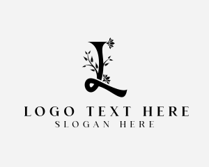 Boutique - Floral Boutique Letter L logo design