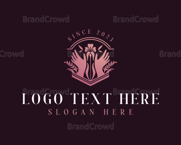 Floral Gardening Hands Logo