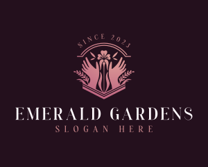 Floral Gardening Hands logo design