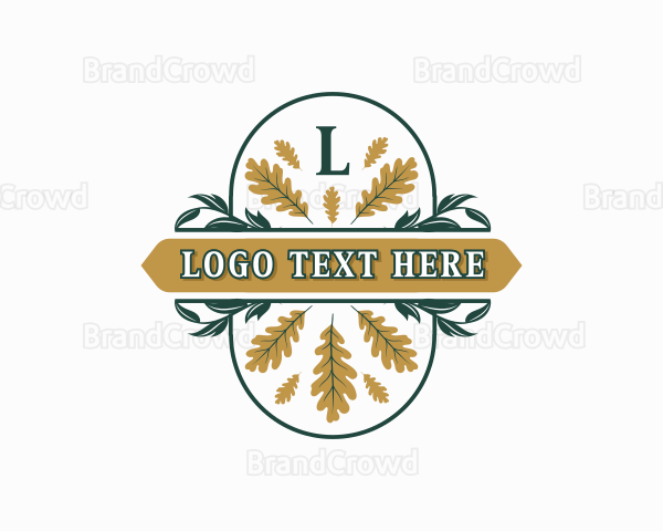 Nature Leaf Ornament Logo