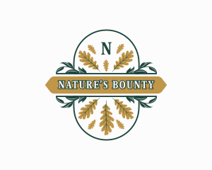 Nature Leaf Ornament logo design