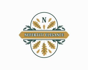 Nature Leaf Ornament logo design