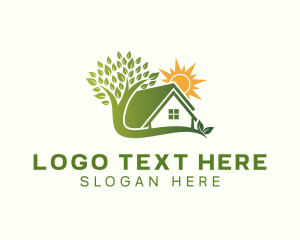 House - Green House Landscaping logo design