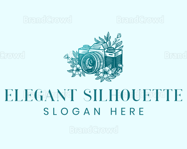 Camera Floral Photography Logo