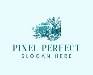 Camera Floral Photography logo design