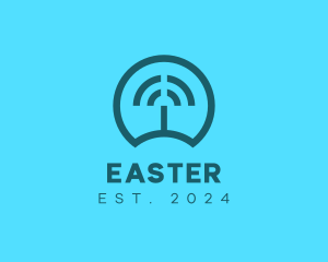 Internet Provider - Blue Wifi Signal logo design