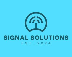 Signal - Blue Wifi Signal logo design