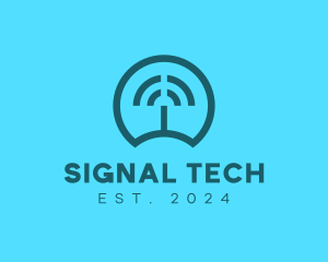 Signal - Blue Wifi Signal logo design