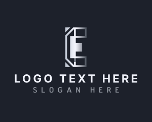 Metallic - Industrial Fabrication Letter E logo design