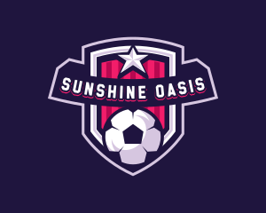 Soccer Sports Shield Logo