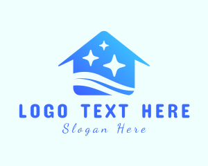 Sanitary - Clean House Sparkles logo design