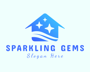 Clean House Sparkles logo design