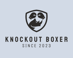 Boxer - Rhino Boxing Fitness logo design