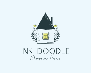 House Plants Doodle logo design