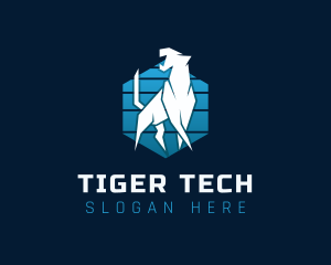 Abstract Tiger Multimedia logo design